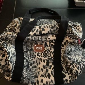 Pink by Victoria’s Secret animal print duffle bag